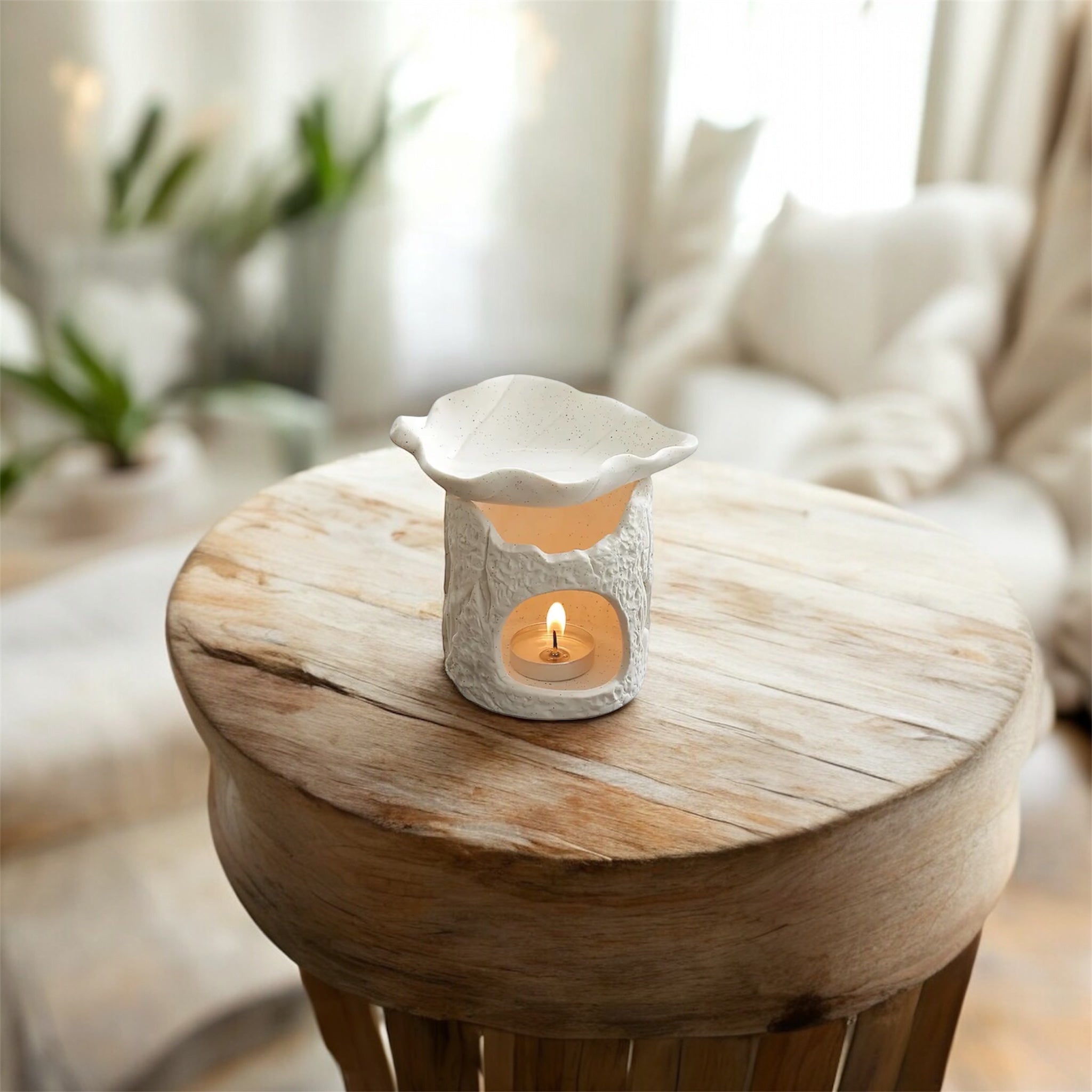 Burner ”löv” /vit